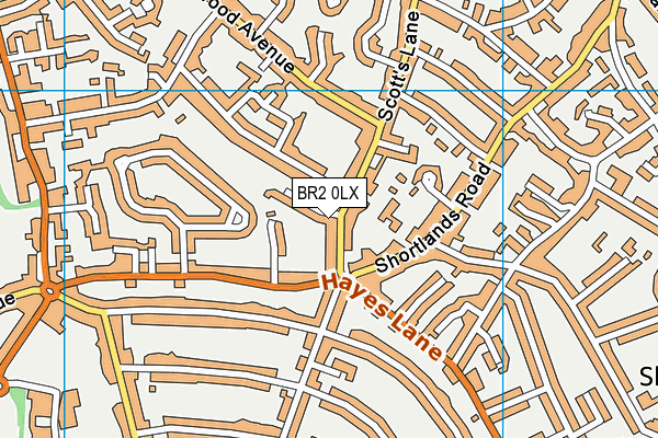 BR2 0LX map - OS VectorMap District (Ordnance Survey)