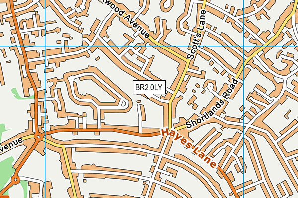 BR2 0LY map - OS VectorMap District (Ordnance Survey)