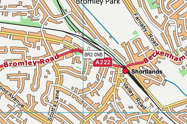 BR2 0NB map - OS VectorMap District (Ordnance Survey)