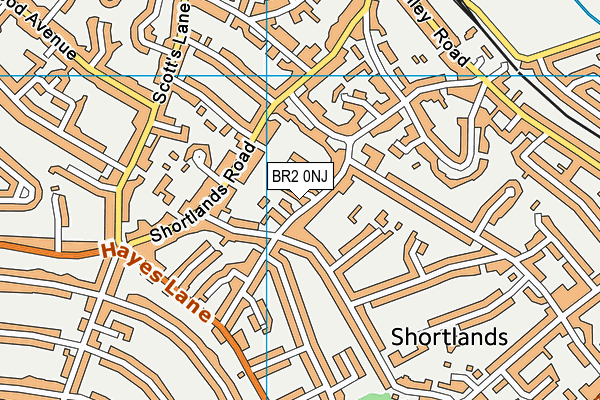 BR2 0NJ map - OS VectorMap District (Ordnance Survey)