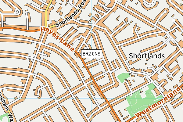 BR2 0NS map - OS VectorMap District (Ordnance Survey)