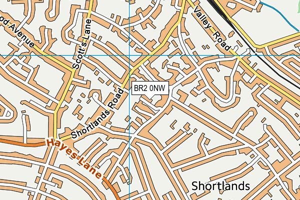 BR2 0NW map - OS VectorMap District (Ordnance Survey)