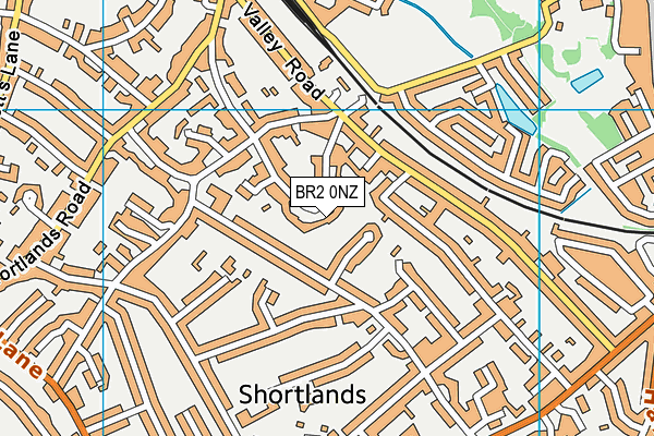 BR2 0NZ map - OS VectorMap District (Ordnance Survey)