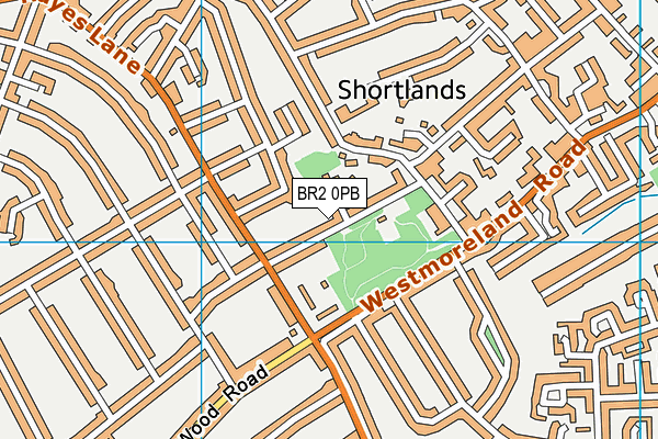 South Hill Woods Tennis Club map (BR2 0PB) - OS VectorMap District (Ordnance Survey)