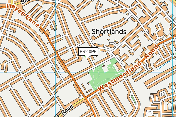 BR2 0PF map - OS VectorMap District (Ordnance Survey)