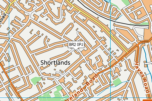 BR2 0PJ map - OS VectorMap District (Ordnance Survey)