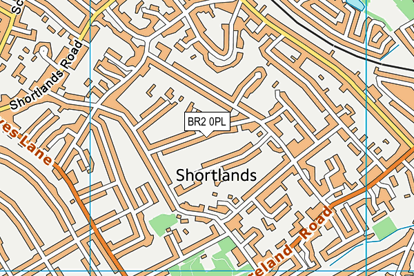 BR2 0PL map - OS VectorMap District (Ordnance Survey)