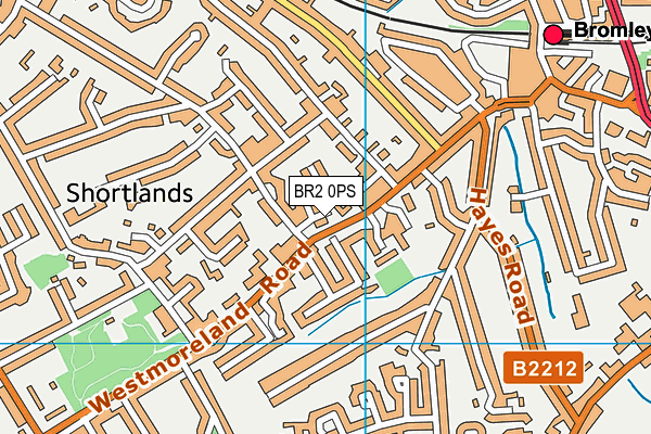 BR2 0PS map - OS VectorMap District (Ordnance Survey)