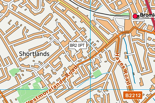 BR2 0PT map - OS VectorMap District (Ordnance Survey)