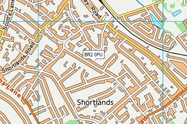 BR2 0PU map - OS VectorMap District (Ordnance Survey)