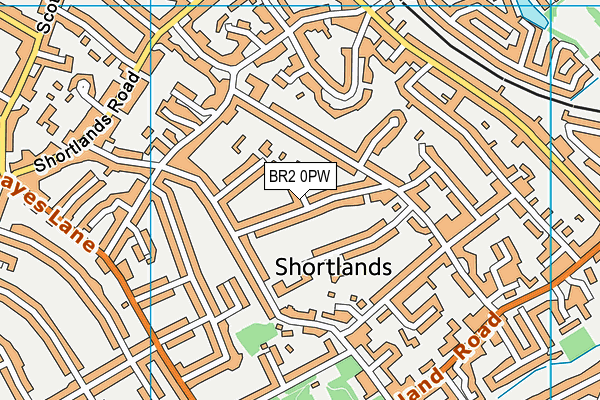 BR2 0PW map - OS VectorMap District (Ordnance Survey)