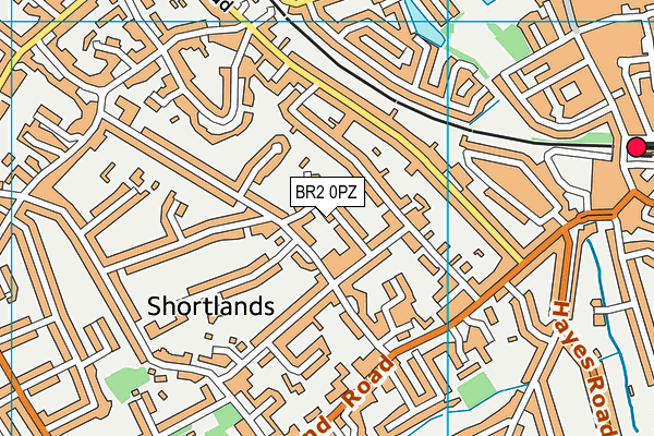 BR2 0PZ map - OS VectorMap District (Ordnance Survey)