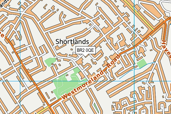 BR2 0QE map - OS VectorMap District (Ordnance Survey)