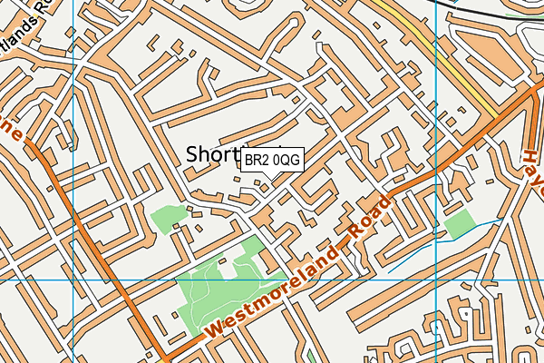 BR2 0QG map - OS VectorMap District (Ordnance Survey)