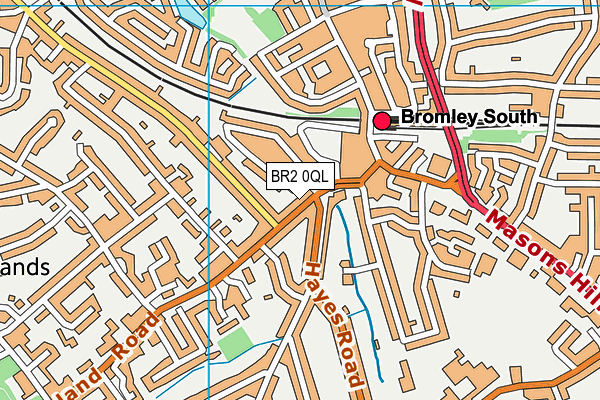 BR2 0QL map - OS VectorMap District (Ordnance Survey)