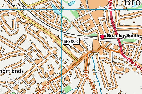 BR2 0QR map - OS VectorMap District (Ordnance Survey)