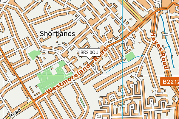 BR2 0QU map - OS VectorMap District (Ordnance Survey)