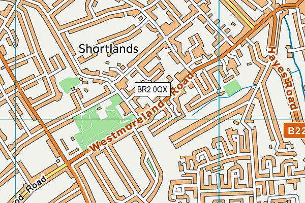 BR2 0QX map - OS VectorMap District (Ordnance Survey)