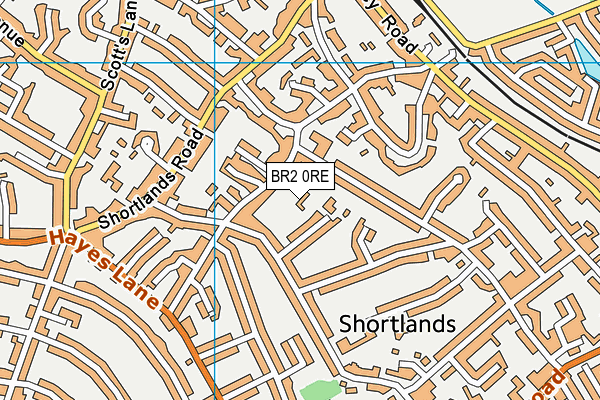 BR2 0RE map - OS VectorMap District (Ordnance Survey)