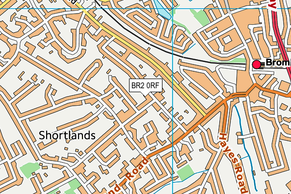 BR2 0RF map - OS VectorMap District (Ordnance Survey)