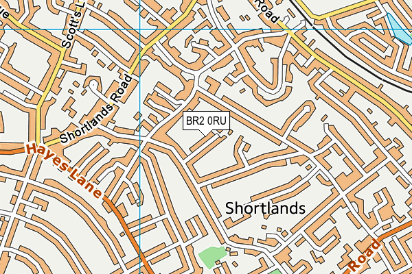 BR2 0RU map - OS VectorMap District (Ordnance Survey)