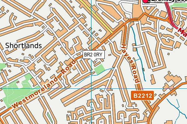 BR2 0RY map - OS VectorMap District (Ordnance Survey)