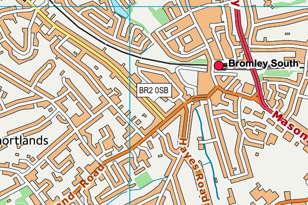 BR2 0SB map - OS VectorMap District (Ordnance Survey)