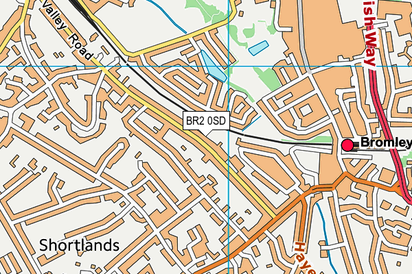 BR2 0SD map - OS VectorMap District (Ordnance Survey)