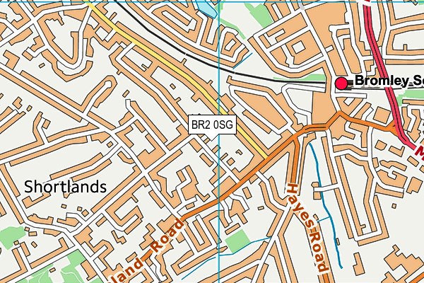 BR2 0SG map - OS VectorMap District (Ordnance Survey)