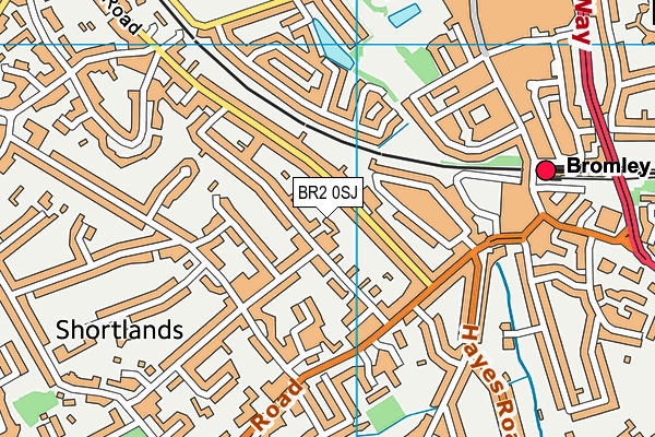 BR2 0SJ map - OS VectorMap District (Ordnance Survey)