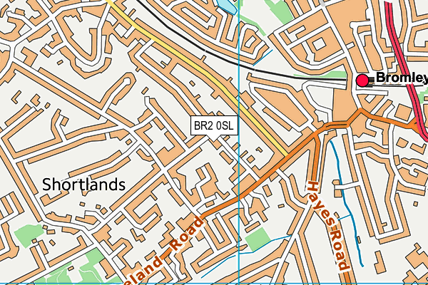 BR2 0SL map - OS VectorMap District (Ordnance Survey)