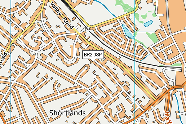 BR2 0SP map - OS VectorMap District (Ordnance Survey)