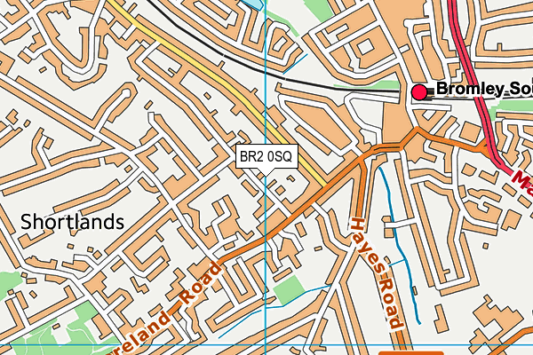 BR2 0SQ map - OS VectorMap District (Ordnance Survey)