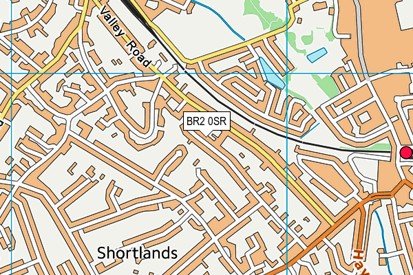 BR2 0SR map - OS VectorMap District (Ordnance Survey)