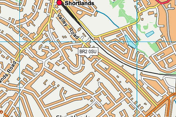 BR2 0SU map - OS VectorMap District (Ordnance Survey)