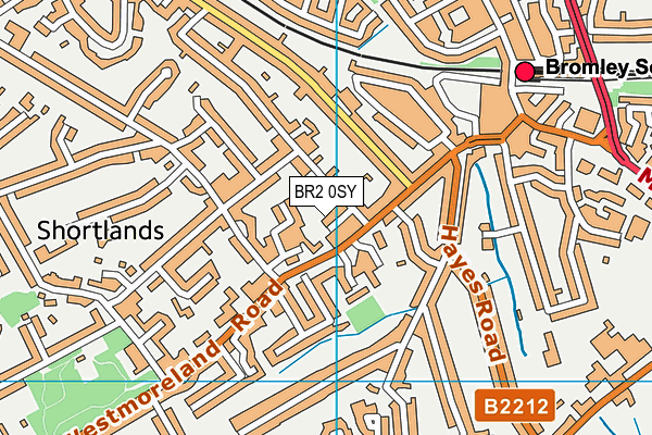 BR2 0SY map - OS VectorMap District (Ordnance Survey)