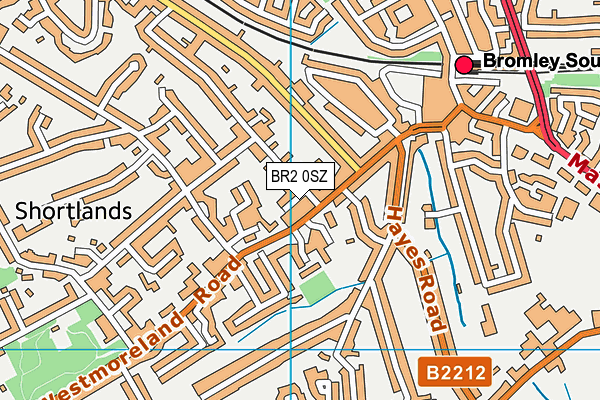 BR2 0SZ map - OS VectorMap District (Ordnance Survey)