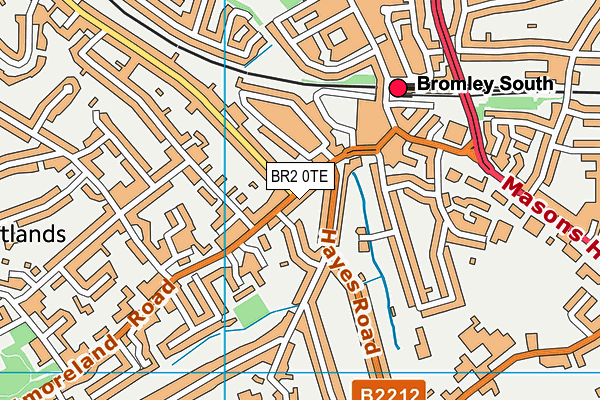 BR2 0TE map - OS VectorMap District (Ordnance Survey)