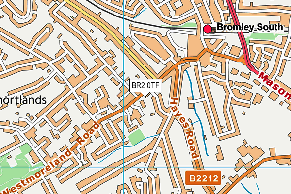 BR2 0TF map - OS VectorMap District (Ordnance Survey)