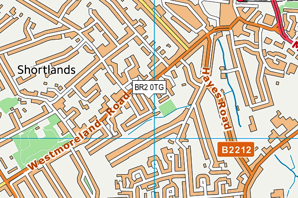 BR2 0TG map - OS VectorMap District (Ordnance Survey)