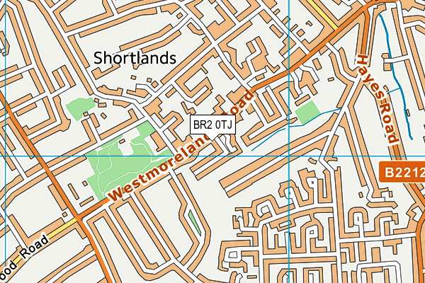 BR2 0TJ map - OS VectorMap District (Ordnance Survey)