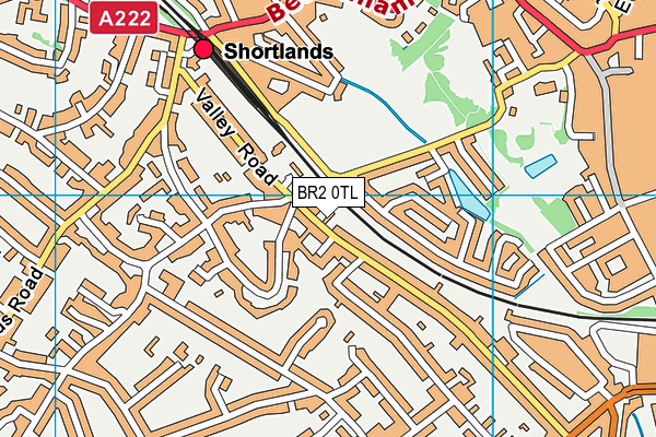 BR2 0TL map - OS VectorMap District (Ordnance Survey)