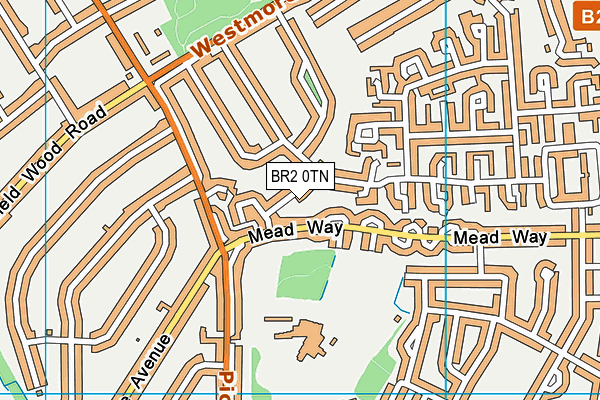 BR2 0TN map - OS VectorMap District (Ordnance Survey)