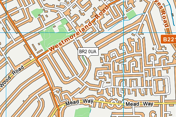 BR2 0UA map - OS VectorMap District (Ordnance Survey)