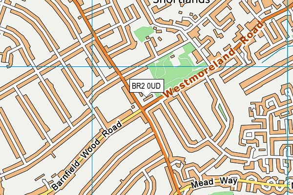 BR2 0UD map - OS VectorMap District (Ordnance Survey)
