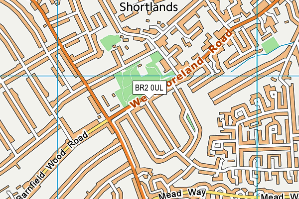 BR2 0UL map - OS VectorMap District (Ordnance Survey)
