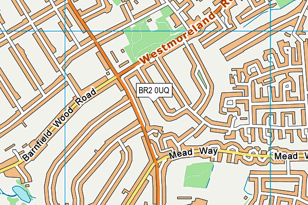 BR2 0UQ map - OS VectorMap District (Ordnance Survey)