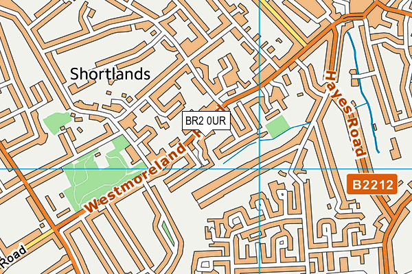 BR2 0UR map - OS VectorMap District (Ordnance Survey)