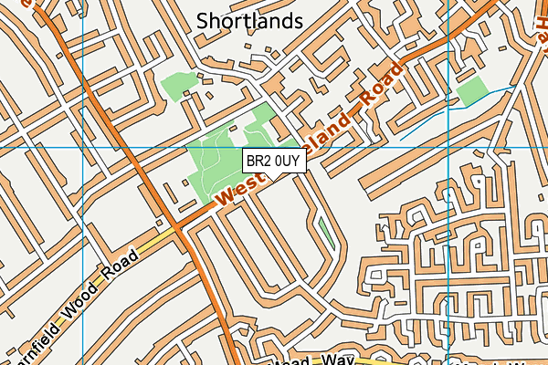 BR2 0UY map - OS VectorMap District (Ordnance Survey)