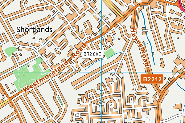 BR2 0XE map - OS VectorMap District (Ordnance Survey)